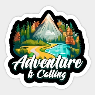 Adventure Calling Outdoor Explorer Camping Sticker